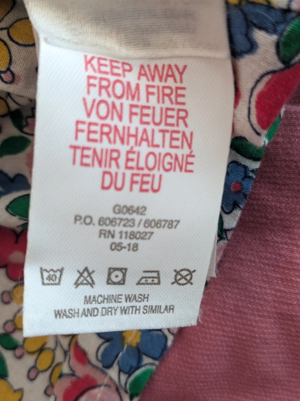 Mini Boden Dusty Rose Flutter-Sleeve Corduroy Dress With Floral Lining 3-4y EUC